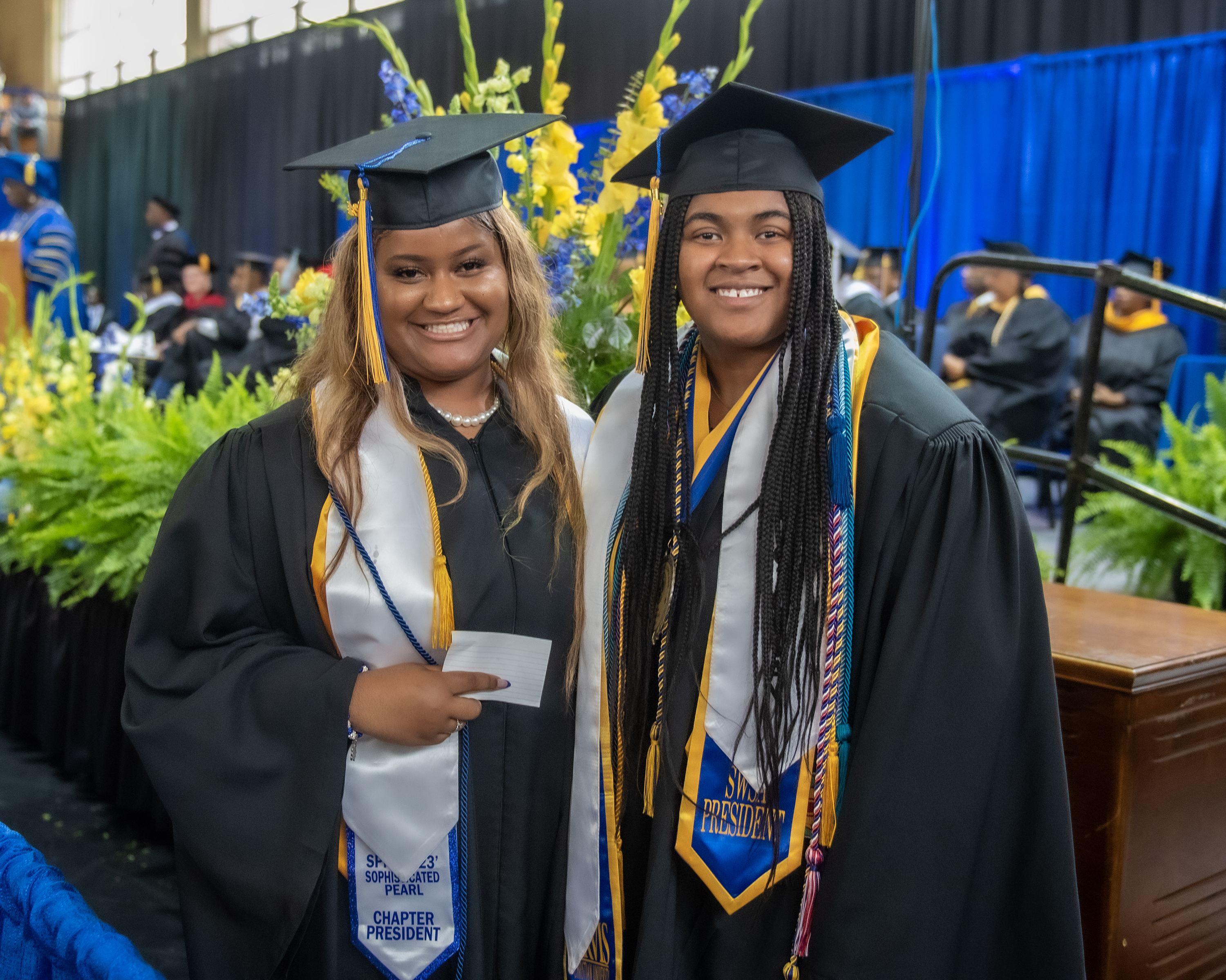 Salutatorian Alissa Thomas and Valedictorian Dasia Westerfield